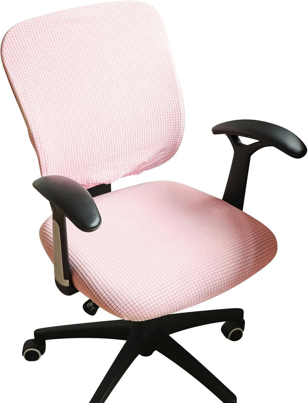 FORCHEER Stretch Desk Chair Cover, Two Piece Office Chair Covers for Split Office Chair
