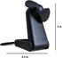 O2COOL Personal Battery Pocket and Table Desk Fan - Carabiner Clip - Flip Down Stand - Quiet - Foam Blades - Black by O2COOL