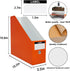 Orange-red Cardboard Magazine Holder (2 Pack), Sturdy Vertical File Folder Organizer for Desk, 10.6'' H×10.2'' L ×3.5''W