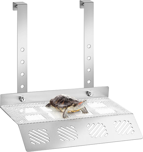 Stainless Steel Hanging Turtle Basking Platform, 12" x 16" Turtle Ramps, Turtle Tank Accessories