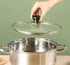 Tempered Glass Pot Cover: 7.8 Inch Griddle Lid with Insulated Handle for Cooking Pot Cover