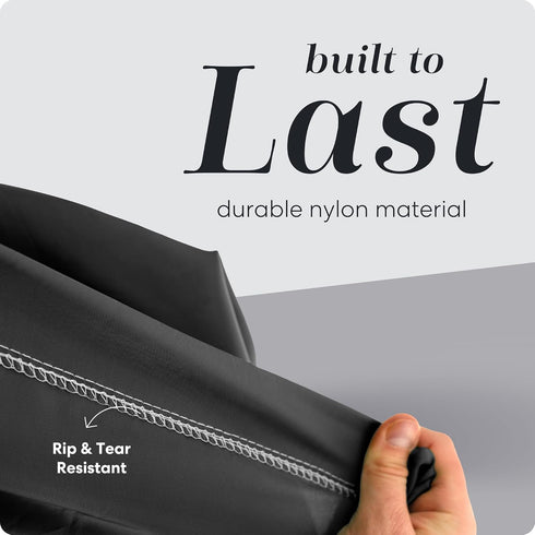 Nylon XL Laundry Bag, Black, Large Capacity with Locking Drawstring, Fits 2 Loads of Clothes (30" x 40")
