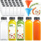 24 PACK, 12 OZ Reusable Plastic Juice Bottles with Caps, Plus 24