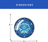 Jolitee Blue and White Chinoiserie Glass Magnets, Strong Decorative Kitchen Refrigerator Magnets, Cute Fridge Magnet
