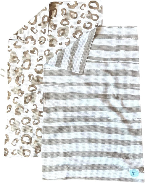 || 2 Pack Double Sided || Waffle Weave Microfiber || Tea Towels