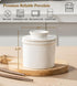 Butter Crock with Lid,Ceramic Butter Crock for Spreadable Soft Butter,Vintage Chain-Rim Design,Home and Kitchen