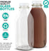 Stock Your Home 32 Oz Glass Milk Bottle with Lid (3 Pack) - Reusable Food Grade Container for Milk, Juice, Water, Honey