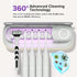 MechMaj 5 Toothbrush Sanitizer Holder for Bathrooms, Slots Toothbrush Sanitizer and Holder, Rechargeable Cordless Wall