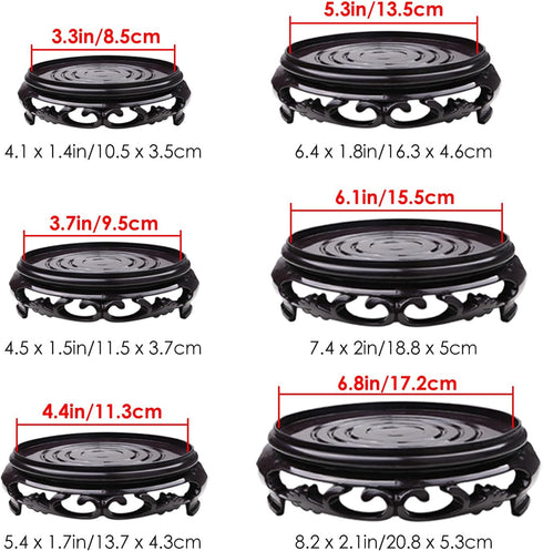 5.3in Counter Hapivida Plant Stand, Round Plant Riser Decorative Display Flower Holder Vase Rack Holder Planter Tray