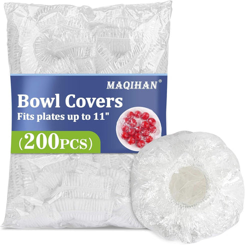 MAQIHAN 200 Bowl Covers for Bread Proofing - Medium Plastic Wrap Food