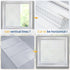 rabbitgoo Window Privacy Film - Frosted Glass Cling for Non-Adhesive Static Cling, Anti-UV Reeded Blinds Sticker, 23.6"