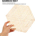 Hemoton Bamboo Mesh Pad Round Woven Placemats, Heat Insulation Dish Mat