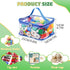 6 Packs Clear Toy Storage Bags, Colorful PVC Waterproof Toy Organizer with Zip Reusable Bags for Building Blocks, Board