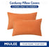 MIULEE Fall Pack of 2 Orange Pillow Covers - 12x20 Inch Soft Boho Striped Corduroy Decorative Cushion Cases