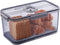 Bread Box for Kitchen Counter, Airtight Bread Storage Container with Lid for Homemade Bread, Grey