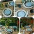 Round Woven Placemats Set of 6, Natural Water Hyacinth, 13.5 Inch Rattan Placemats for Outdoor Patio Table