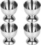 Anwenk Stainless Steel Egg Cup Tray - Soft Boiled Egg Holder Stand, Dishwasher Safe (4 Packs)