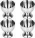 Anwenk Stainless Steel Egg Cup Tray - Soft Boiled Egg Holder Stand, Dishwasher Safe (4 Packs)