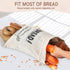 Bread Bags for Homemade Bread, Linen Bread Bag Storage, Reusable Sourdough Bread Bags with Plastic Liner, Drawstring