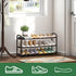 kiplant Closet, 3-Tier Closet, Expandable Shoe Rack for Shoe Organizer for Metal Adjustable Black Shoe Shelf Storage