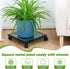 1 Pack 12" Metal Square Plant Caddy with Wheels Large Iron Rolling Plant Stand with Casters Heavy-Duty Plant Dolly