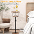 Kificet 2 Small Side Table, Tier Drink Table, Height Adjustable Round End Table, Pedestal Side Table for Small Spaces