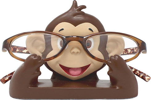 Fun Animal Eyeglass Holder Stand for Kids & Women, Securely Holds Kids Eyeglasses, Adult Reading Glasses - Monkey