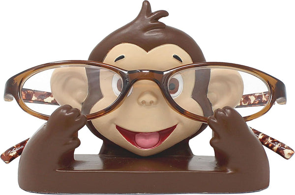 Fun Animal Eyeglass Holder Stand for Kids & Women, Securely Holds Kids Eyeglasses, Adult Reading Glasses - Monkey