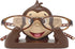Fun Animal Eyeglass Holder Stand for Kids & Women, Securely Holds Kids Eyeglasses, Adult Reading Glasses - Monkey