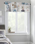 Summer Coastal Grid Valances Curtain for Kitchen Cafe, Ocean Starfish Lighthouse Window Valance Short Curtains 42"x 12" Rod Pocket Windows Treatment Drape for Living Room Bedroom Nautical Theme by Chucoco