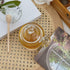 XIZHI 200ML Glass Honey Jar with Bee Decoration Lid and Small Bear Decorative Handle Transparent Honey Pot for Home