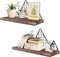 Homode Floating Shelves, Set of 2 Mountain Wall Shelves, Rustic Wood Display