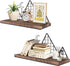Homode Floating Shelves, Set of 2 Mountain Wall Shelves, Rustic Wood Display