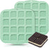 Silicone Waffle Chocolate Mold, 2 Pack Mini Square Non-Stick Waffle Tray for Making Chocolate and Cake Decoration