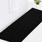 Upgrade Luxury Black Bathroom Rug Mat, 17"x47.5", Ultra Soft Thick Absorbent Non-Slip Chenille