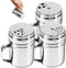 3Pcs Stainless Steel Seasoning Bottle with Handle, Dredge Shaker for Spice, Salt, Powdered Sugar