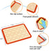 TeamFar Toaster Oven Pan, 12.5’’ x 10’’ x 1’’ Stainless Steel Baking Pan Tray Set for Cooking