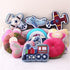 ABREEZE Train Shaped Pillow Quilted Decorative Pillows for Boys Room Dcor