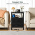 2 Nightstand with Charging Station, Bedside Table with USB Ports & Outlets, Small Dresser End Table with Fabric Drawer