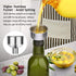 AOZITA 500ml Glass Olive Oil Dispenser Bottle Set - Dark Green Cruet with Pourers, Funnel, Labels, 17 Oz (Pack of 2)