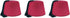 Beistle 3 Piece Felt Fez Hats, Red/Black (S60065AZ3)