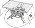 YETO Two Height Camping Grill Grate with Legs, 304 Stainless Steel Folding Campfire Grill for Outdoor Cooking