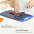 Cutting Boards for Kitchen, Large-Small Cutting Board Set of 3, Dishwasher Safe, Juice Groove, Easy Grip Handle, Non-Slip Rubber Cutting Board