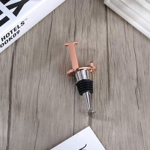 Miicol Wine Bottle Stopper, Personalised Champagne Stopper, Rose Gold Prosecco Stopper, Initial Wine Stopper, Funny