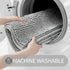 Gibelle Grey Bathroom Rug Set, 2 Piece Chenille Non Slip Bath Mat, Quick Dry Bathroom Decor Accessories