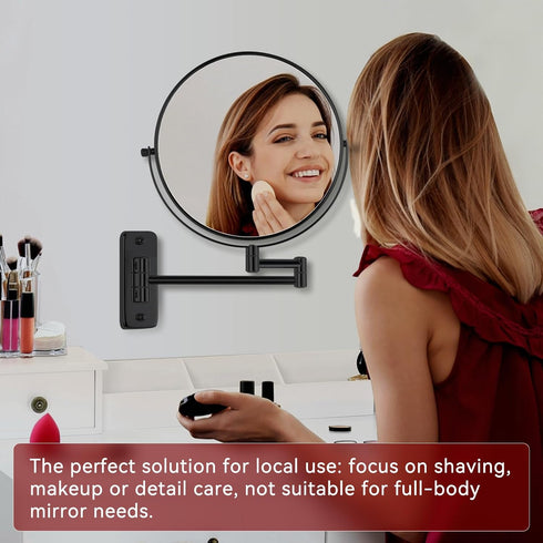 Hahoray 8 20X 4 inches, 360Swivel Wall Mount Makeup Mirror with Strong Magnification Keep Bathroom Shaving Mirror Wall