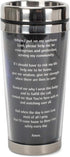 Police Officer Prayer Come Home Safely Stainless Steel Travel Mug with Lid, 16 Ounce