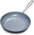 GreenPan Lima 8" Frying Pan Skillet, Ceramic Hard Anodized Nonstick, Gray, PFAS/PFOA-Free, Oven Safe