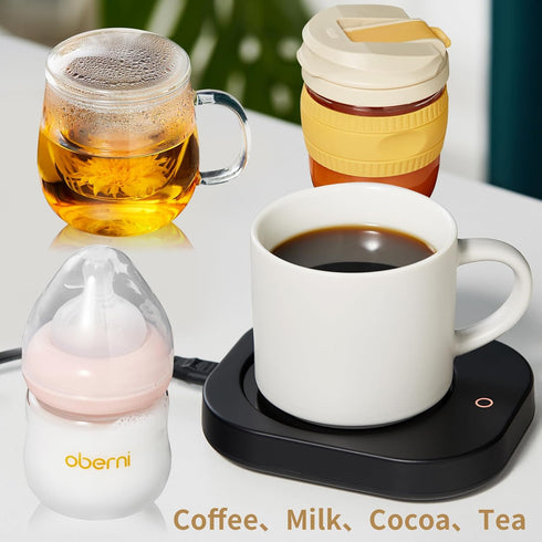 4-Hour 3 Settings, 54-Inch Mug Warmer with Auto Shut Off, Temperature Frosted Black Rectangular Electric Beverage