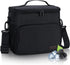 Gloppie Insulated Lunch Box for Men Women, Reusable Lunch Cooler Bag in Black